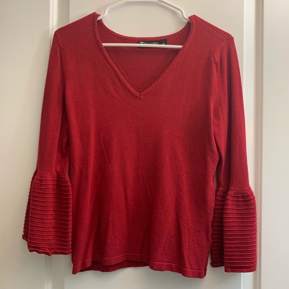 Red sweater dress top
